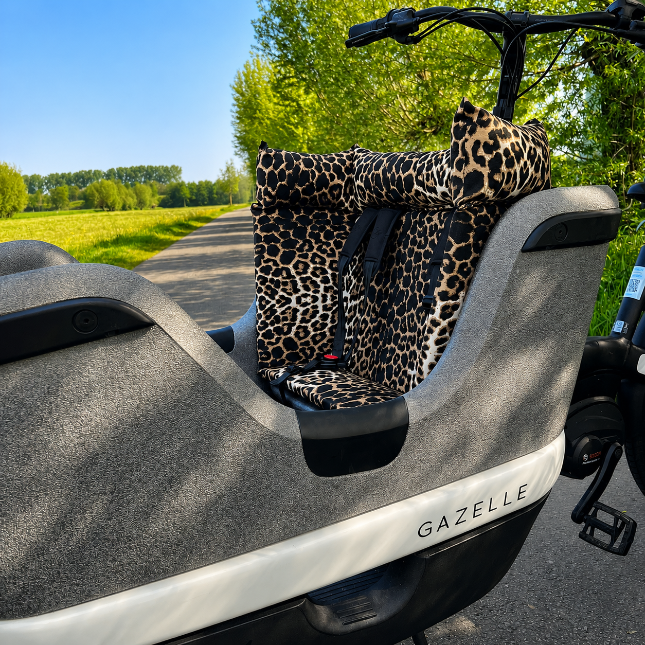 Lastenfahrrad Kissen Gazelle Makki - Leopard