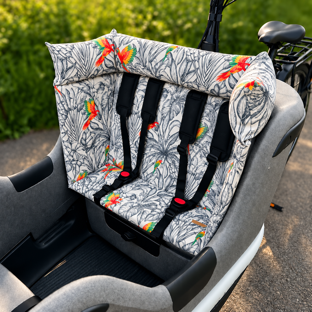Bakfiets kussen Gazelle Makki - Parrot
